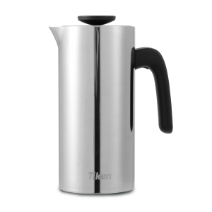 French Press Coffee Maker Stainless Steel Double-wall Vacuum Insulated Coffee Press Dishwasher Safe, 34Oz Silver