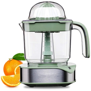 Electric Citrus Juicer 1.2L Large Volume, Orange Juicer with Powerful Motor and LED Working Lamp, Electric Lemon Squeezer for Orange Lemon Lime Grapefruit, Green