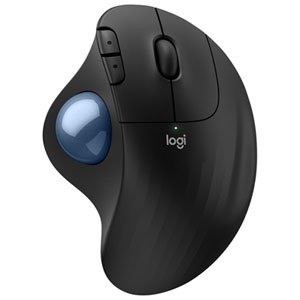 Logitech Ergo M575S Ergonomic 2000 DPI Wireless Trackball Mouse - Black