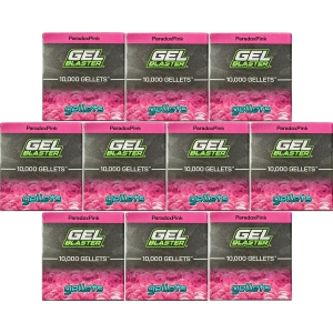 Gel Blaster Gellets - Official Refill Ammo for Gel Blasters - Increased Blasting Performance and Accuracy - Non-Toxic, No Cleanup, Stain-Free (100,000 - Pink)