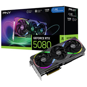 PNY NVIDIA GeForce RTX 5080 ARGB 16GB GDDR7 Video Card