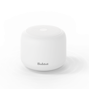 Bobtot Portable Bluetooth Speakers with Strap, Wireless IPX5 Waterproof Mini Speaker with Loud Stereo Sound, 20 Hours Playtime, Rechargeable Battery, Built-in Microphone, White