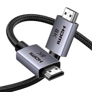 10K 8K HDMI 2.1 Cable 48Gbps 6FT, 8K@60Hz 4K@120Hz 144Hz High Speed Gaming HDMI Cable Braided Cord, eARC HDCP 2.3 Dynamic HDR Compatible for HDTV/PS5/Xbox/SoundBar/RTX3090/Blu-ray