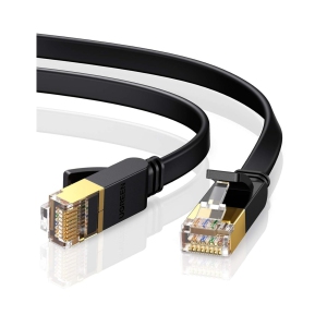 Cat 7 Ethernet Cable 25FT, 32AWG High Speed 10Gbps LAN Cable Shielded, 600MHz STP RJ45 Cable Flat Inernet Cord, Network Patch Cord for Gaming, Router, Modem, PC, PS4, Xbox, Laptop