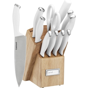 Cusinart Block Knife Set, 12pc Cutlery Knife Set with Steel Blades for Precise Cutting, Lightweight, Stainless Steel, Durable & Dishwasher Safe, C77SSW-12P