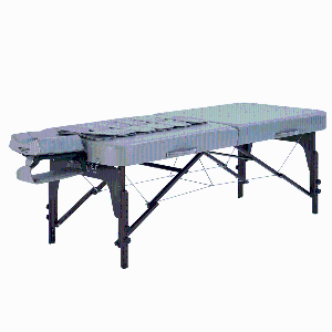 Master Massage 30” Bristol Airwave Full Body Portable Massage Table with Air Cells, Lumbar & Neck Traction, Back, Waist, Hip Leg Massage (Dove Grey)