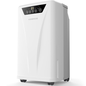 Kesnos 34-Pint Capacity Home Smart Dehumidifier With Bucket And Drain for up to 2500 sq. ft. Indoor, White