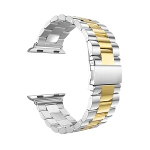 20mm Metal Watch Band for Samsung Galaxy Watch6 5 4, Active, Also Fits Garmin Vivoactive 5, Vivomove 3, 1, Venu SQ - Silver Gold