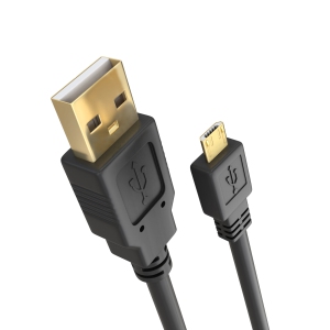 Cmple - Micro USB Cable 3ft Micro USB Charging Cable Data Sync USB to USB Cable Male to Male for Laptop, PC, Tablet, Car GPS, Power Bank - Black