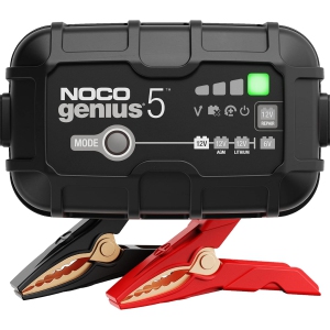 NOCO GENIUS5, 5A Car Battery Charger, 6V and 12V Automotive Battery Charger, Battery Maintainer, Trickle Charger and Desulfator for AGM, Lithium, Motorcycle- Refurbished(Excellent)