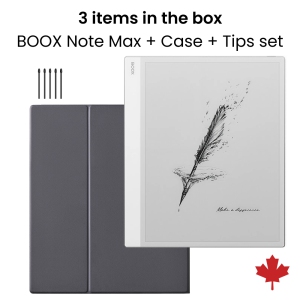BOOX Note Max 13.3-inch Monochrome E-ink Tablet + Original Cover Case + Pen Tips