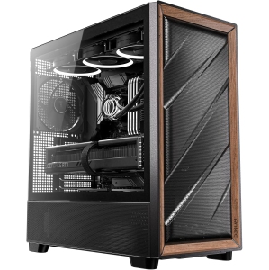 Antec Flux, 5 x PWM Fans Included, Up to 9 Fans Simultaneously, Type-C, Iron Mesh Panels & Wood Frame