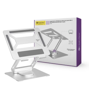 Nu-Tone Steel Laptop Holder with USB-C port-(LR300)