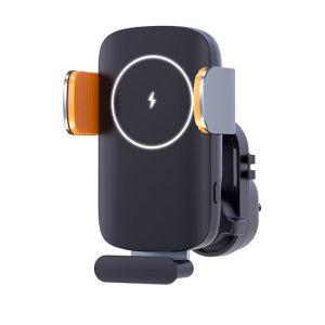 Phone Holder Charger 15W Wireless Charger Car Phone Holder Flexible Car Charger Holder 360-Degree Rotation Wireless Car Charger (Black)