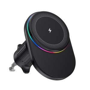 Car Wireless Charger Auto Car Mount Phone Holder Stand For iPhone 16 15 14 13 Samsung Xiaomi 15W Fast Charging (Oval)