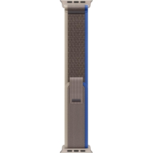 Apple Watch Band - Trail Loop (49mm) - Blue/Gray with Rugged Titanium Finish - M/L