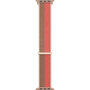 Apple Watch Band - Sport Loop (45mm) - Pink Pomelo/Tan - Regular