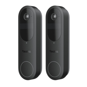 Reolink Wireless 2K Battery Video Doorbell Camera, 2.4/5 GHz WiFi, Person/Vehicle/Package Detection (2 Pack)