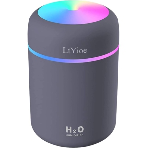 LtYioe Mini Humidifier - Portable Cool Mist with Colorful Light, 2 Modes, Auto Shut-Off, and Quiet Operation (Navy)