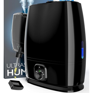 Everlasting Comfort 6L Ultrasonic Cool Mist Humidifier – Quiet, Filterless, Essential Oil Tray, 50-Hour Runtime. Ideal for Bedrooms and Nurseries.