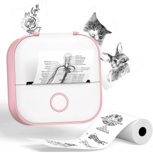 Phomemo T02 Bluebooth Mini Printer Portable Thermal Printer Inkless Sticker Printer for Study Graphics, Anatomical Diagrams, Photos, Students