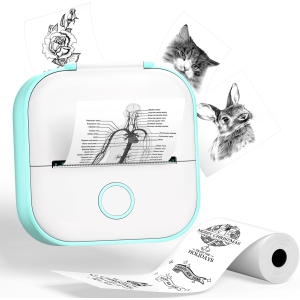 Phomemo T02 Bluebooth Mini Printer Portable Thermal Printer Inkless Sticker Printer for Study Graphics, Anatomical Diagrams, Photos, Students