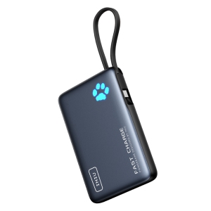 INIU Portable Charger, Compact 10000mAh PD 20W Power Bank with Built-in USB-C Cable(IN&OUT) for iPhone, Samsung etc.