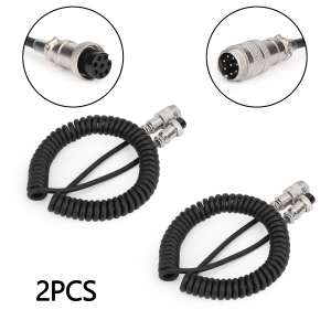 2x 8-Pin Hand Mic Extension Cords for Yaesu FT847 920 950 FT2000 FT1000 MH-31B8