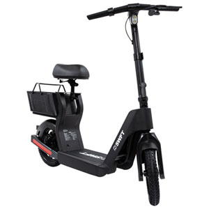 SWFT SD Sit-Down Electric Scooter (400W Motor / Up to 24km Range / 20km/h Top Speed) - Black