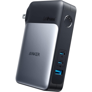 Anker GaNPrime Power Bank, 2-in-1 Hybrid Charger, 10,000 mAh 30W USB-C Portable Charger with 65W Wall Charger