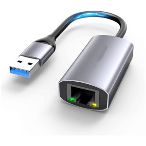 USB to Ethernet Adapter, 1000M RJ45 Adaptor LAN Network Converter Compatible Switch, MacBook Pro/Air, Surface Book/Pro, Chromebook, Most Windows Laptops, Space Gray