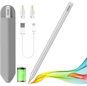 Stylus Pen for iPad 9th Gen, 10th Gen, iPad Pencil for iPad(2018-2022), iPad Air 3/4/5, iPad Mini 5/6th, iPad 6/7/8th, Pad Pro11/iPad Pro12.9 3/4/5/6th Gen, Silver