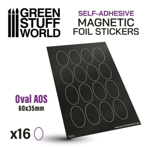 Green Stuff World Magnetic Precut Sizes - Adhesive Oval 60x35mm New