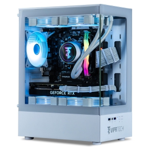 ViprTech Reaper 2.0 Liquid-Cooled PC - AMD Ryzen 7 8700F (5.0Ghz Turbo), RTX 5060 Ti 16GB, 16GB DDR5, 1TB NVMe SSD, VR-Ready, Streaming, Win 11, Gaming Computer, Arctic White