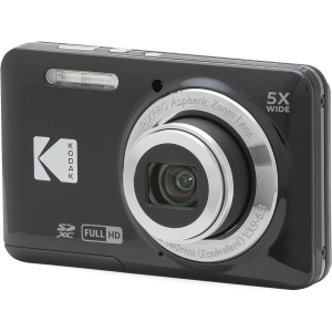 KODAK PIXPRO FZ55-BK 16MP Digital Camera 5X Optical Zoom 28mm Wide Angle 1080P Full HD Video 2.7" LCD Vlogging Camera (Black)