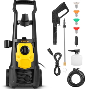 VEVOR 2000 PSI Electric Power Washer, Max 1.65 GPM Pressure Washer with 30 ft Hose & Reel, 5 Quick Connect Nozzles, ETL Listed
