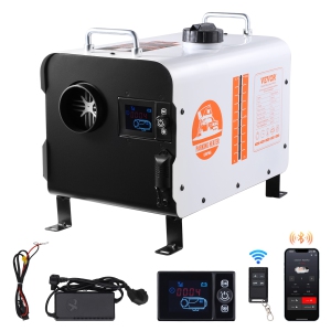 VEVOR 8KW Diesel Heater, 12V/24V Universal Diesel Air Heater, Features Bluetooth APP Control, Remote Control and Display Screen, CO Alarm