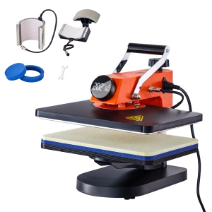 VEVOR 5-in-1 Heat Press Machine, 12" x 15" Fast Heating, 360 Swing Away Digital Sublimation Transfer, T-Shirt Vinyl Transfer Printer for Banners Canvas Bag Shirts Pillow