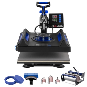VEVOR Heat Press Machine, 15 x 15 inch, 8 in 1 Heat Transfer Machine with 30 oz Tumbler Press, 360° Swing Away Digital T-Shirt Pressing, Teflon Coating, for T-Shirts/Mug