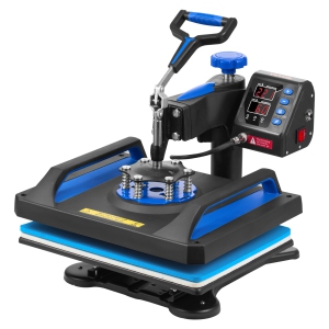 VEVOR Heat Press Machine, 12 x 15 Inches, Fast Heating, 360 Swing Away Digital Sublimation T-Shirt Vinyl Transfer Printer with Anti-Scald Surface, Canvas Bag, Pillow