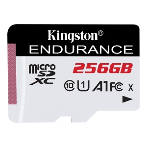 Kingston - High Endurance microSD Memory Card, 95R/30W C10 A1 UHS-I, 256GB Capacity
