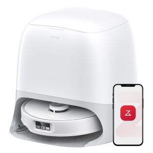 Roborock Qrevo Curv Robot Vacuum & Mop for Multi-Surface with All-in-One Dock, 18,500Pa Suction, 0-Tangle Brush