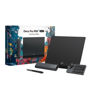 XPPen 9''x6'' Wireless Drawing Tablet Bluetooth Graphics Tablet with X3 Pro Stylus & Mini Key-dial Digital Drawing Pad (Deco Pro MW 2nd)