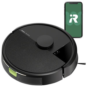 iRobot Roomba 105 Vac Bagless Robot Vacuum for Multi-Surface with Wi-Fi, ClearView LiDAR, App Control - Black