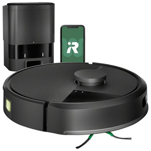 iRobot Roomba 105 Vac Robot Vacuum for Multi-Surface with Auto-Emptying Dock, Wi-Fi, LiDAR - Black