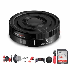 Panasonic Lumix S 26mm f/8 Full Frame Lens (L-Mount) + Sling Backpack - Bundle