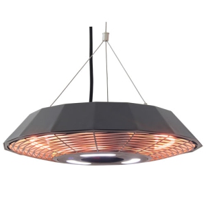 EnerG+ HEA-21568BL Hanging Electric Infrared Heater - 5,100 BTU - Black