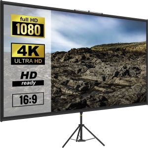 VEVOR Tripod Projector Screen with Stand 80 inch 16:9 4K HD Projection Screen Stand Wrinkle-Free Height Adjustable Portable Screen