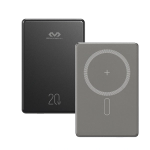 TopSave 5000maH Ultra-Thin Aluminum Alloy Shell Magnetic Wireless Power Bank, Black