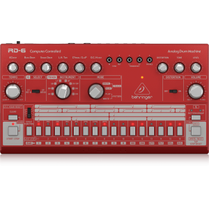 Behringer RD-6 Classic Analog Drum Machine with 8 Drum Sounds - Red